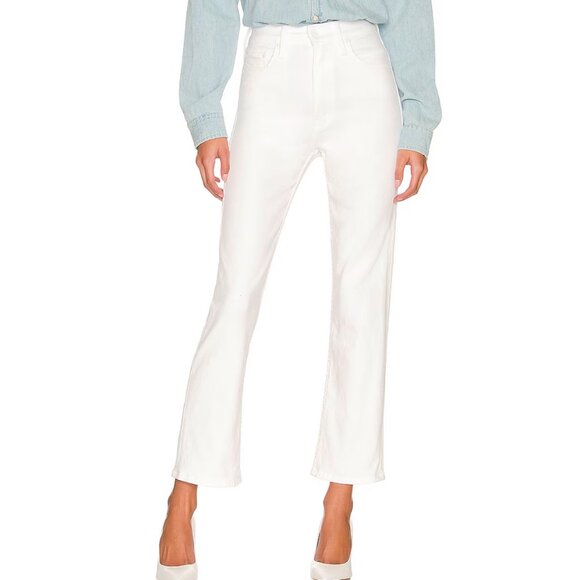MOTHER High Waisted Rider Ankle Jeans in Fairest of Them All White Size 32 - Picture 1 of 4